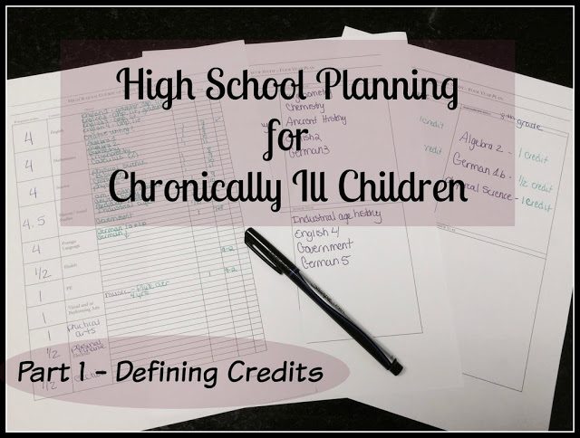 Unexpected Homeschool: High School Planning for Chronically Ill Children - Defining Credit Hours