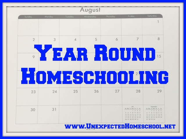 Unexpected Homeschool: Year Round Homeschooling