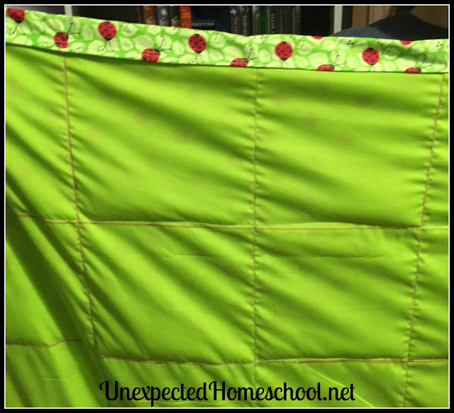 Unexpected Homeschool: Weighted Blanket Sewing Instructions