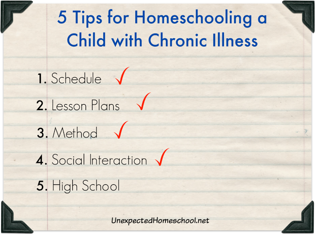 5 Tips for Homeschooling a Child with Chronic Illness - lessons learned through trial and error.