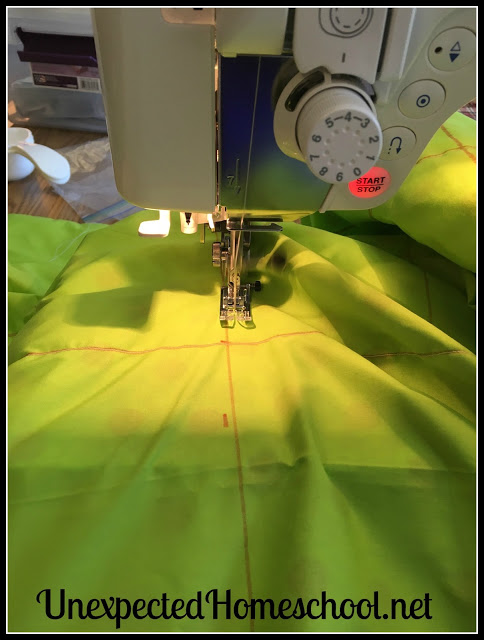 Unexpected Homeschool: Weighted Blanket Sewing Instructions